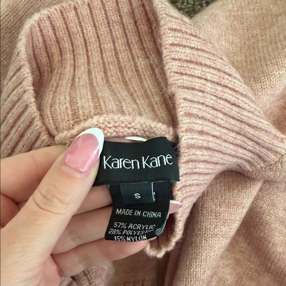 Karen Kane Soft Pink Turtleneck Sweater - Picture 2 of 2
